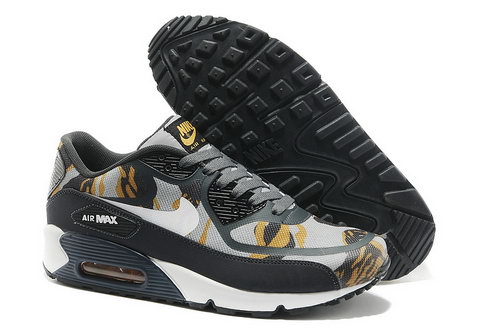 Wmns Nike Air Max 90 Prem Tape Sn Men Gray And Yellow Running Shoes Low Price